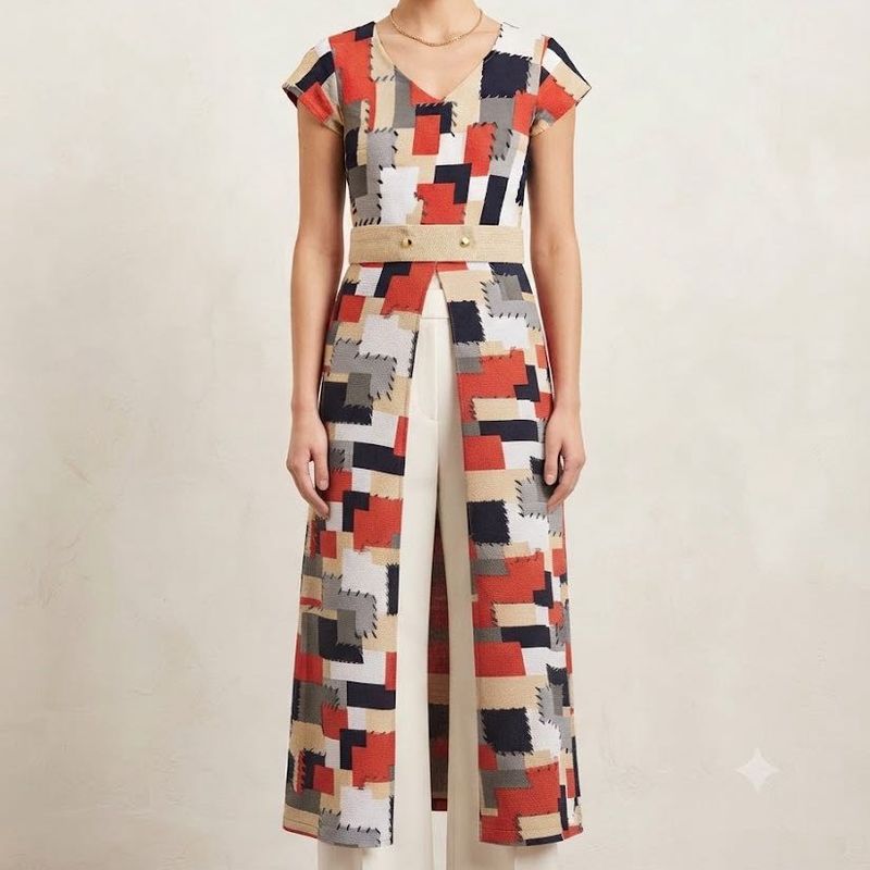 Patchwork Ethnic Gown