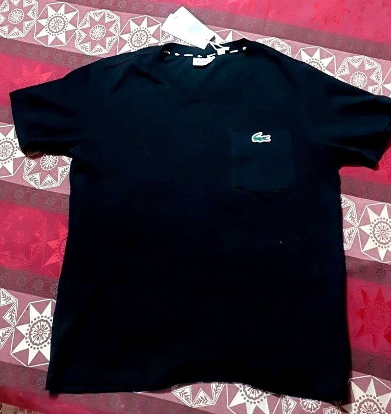100% Original Lacoste Brand Tshirt Black for Men