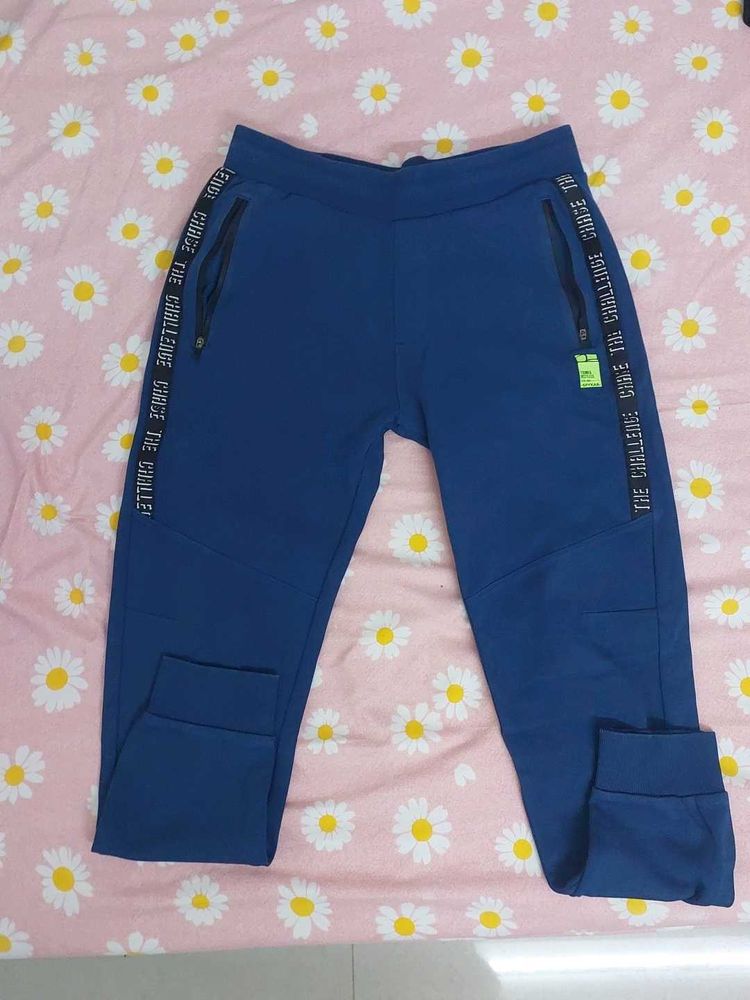 men Blue Track Pants