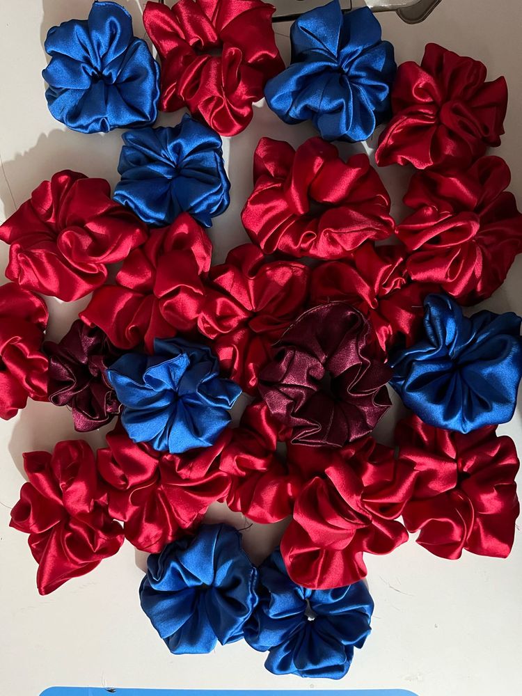 Satin Scrunchies 10 piece