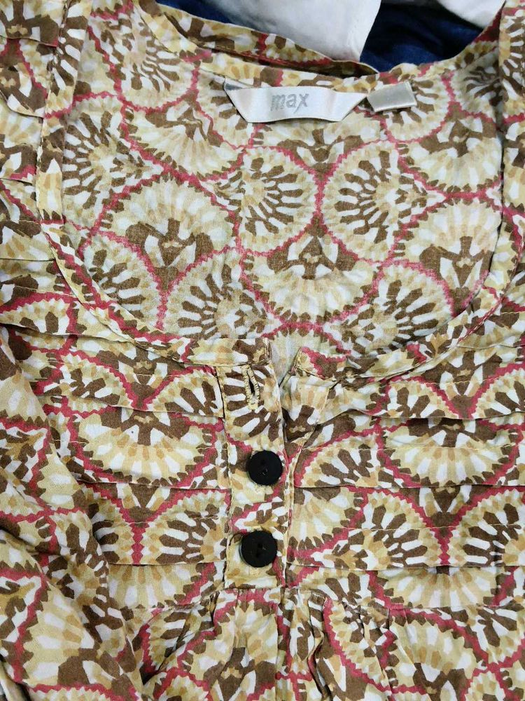 Patterned Brown Top