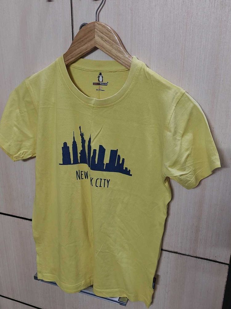 Yellow New York City Graphic T-Shirt