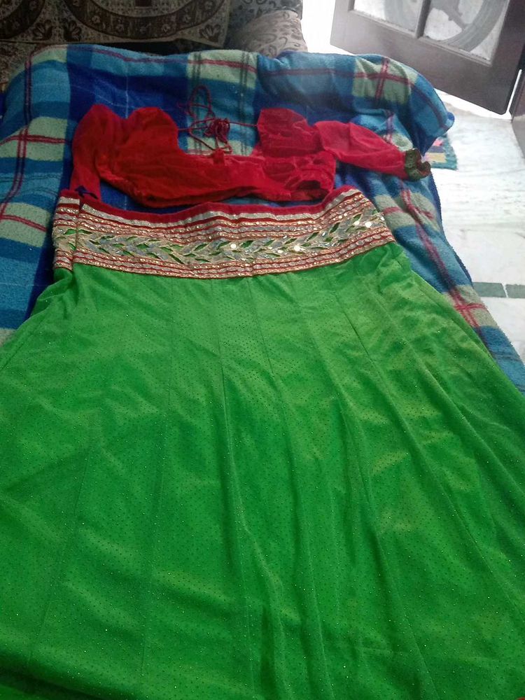 Gorgeous Green Lehenga Choli Set