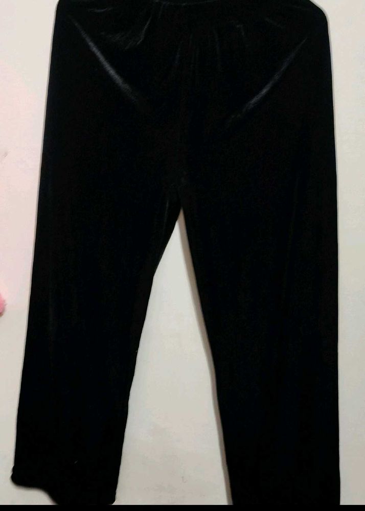 Black Silk Legging Plazo For 32 Waist