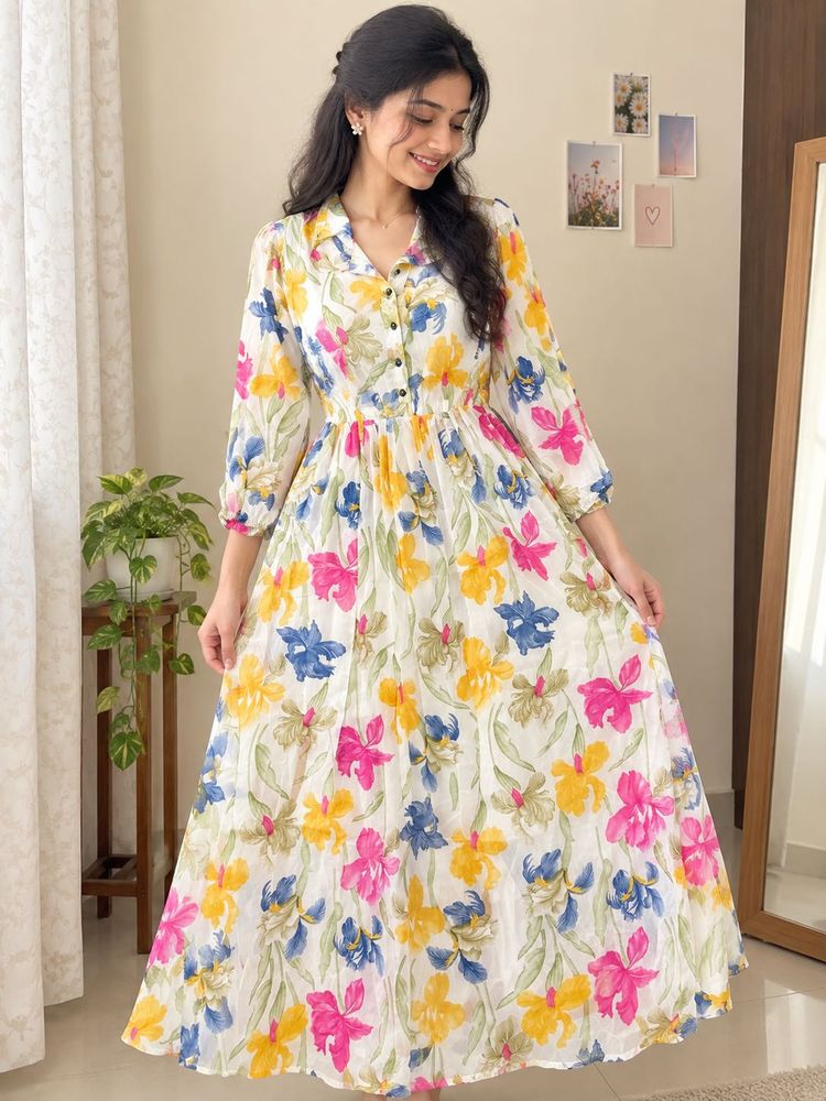 Chic Floral Print Maxi Dress
