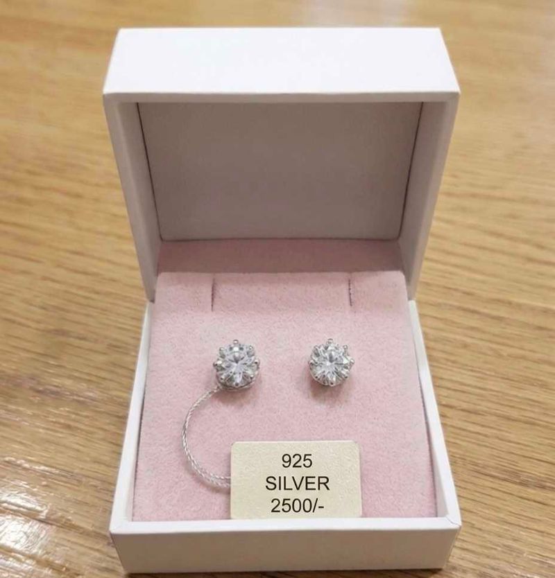 Pure 925 Silver Stud Earrings