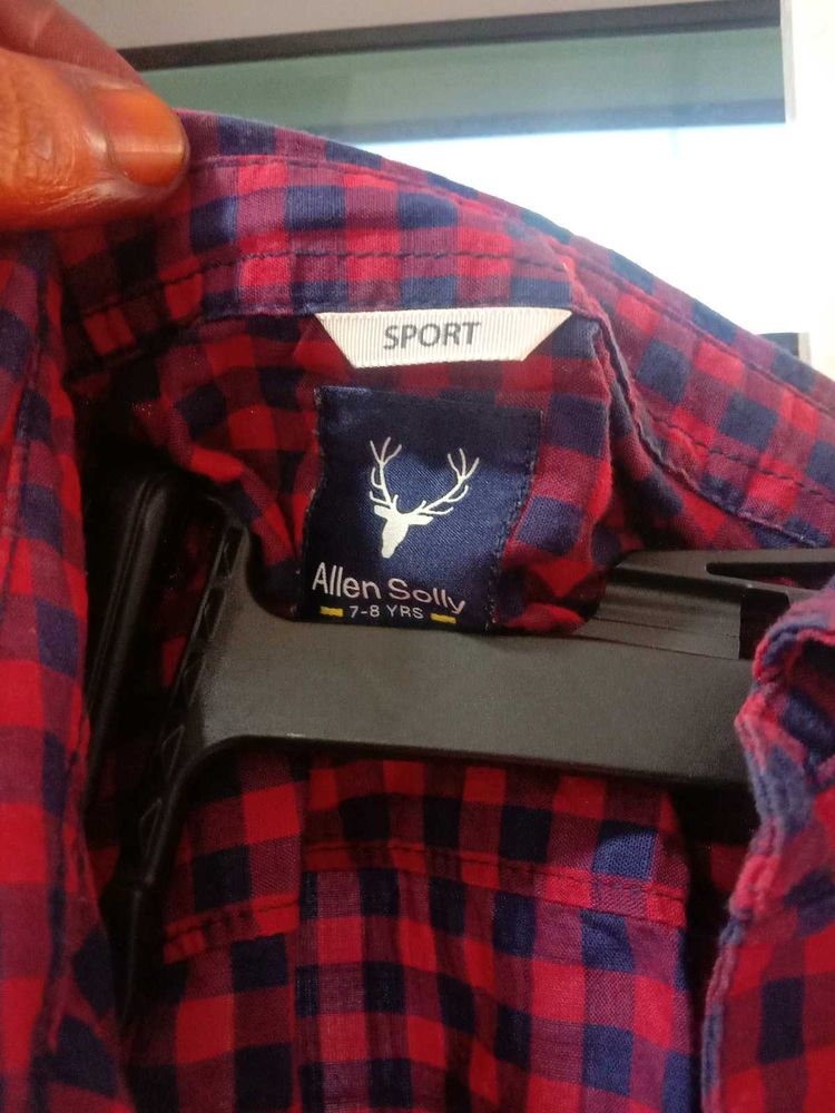 Allen Solly Red &amp; Blue Check Shirt