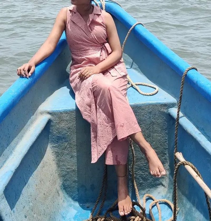 Chic Pink Wrap Jumpsuit