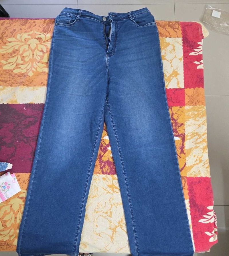 Women's Blue Wide Leg Jeans