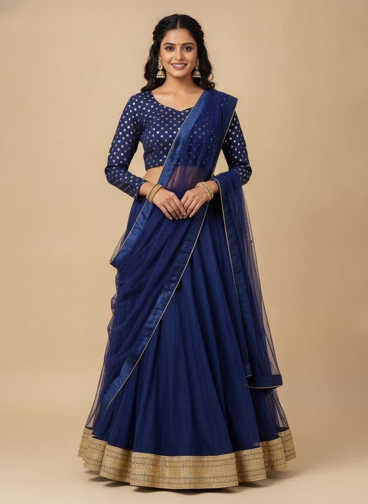 Royal Blue Lahenga choli