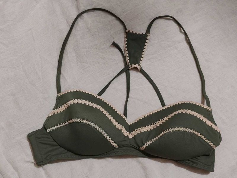 Olive Green Bikini Top