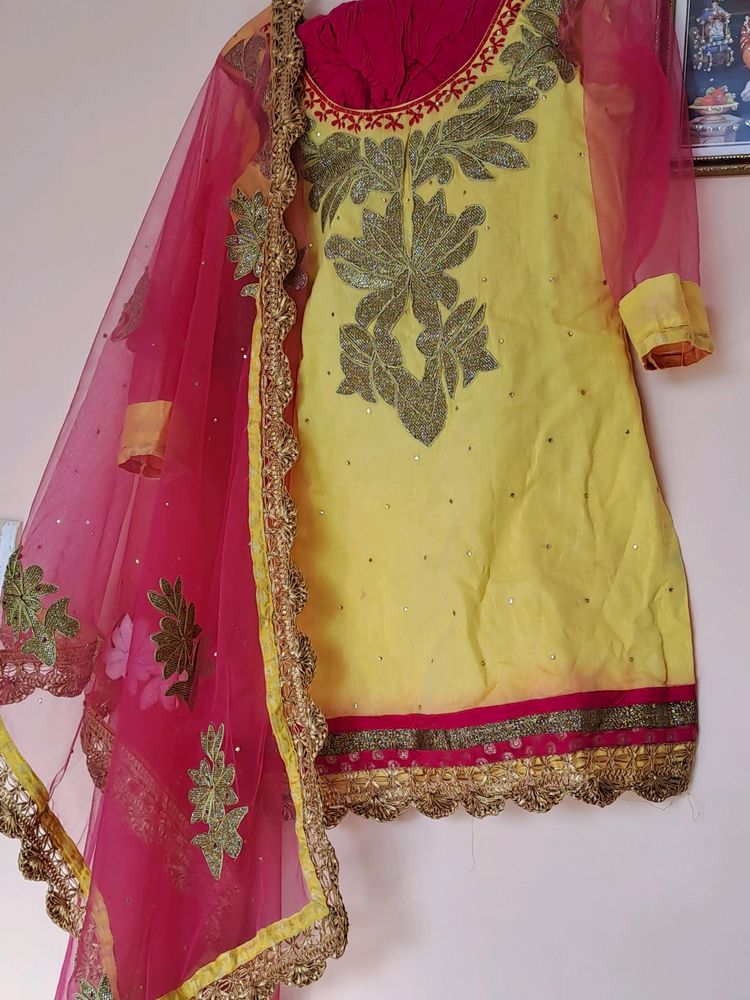 Heavy Punjabi SUIT with Heavy DUPATTA