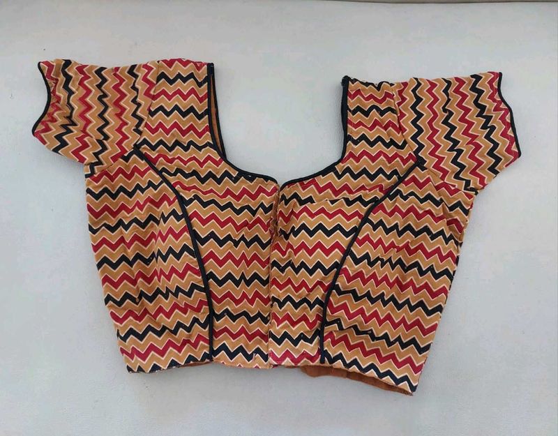 Handloom cotton Chevron Pattern Blouse