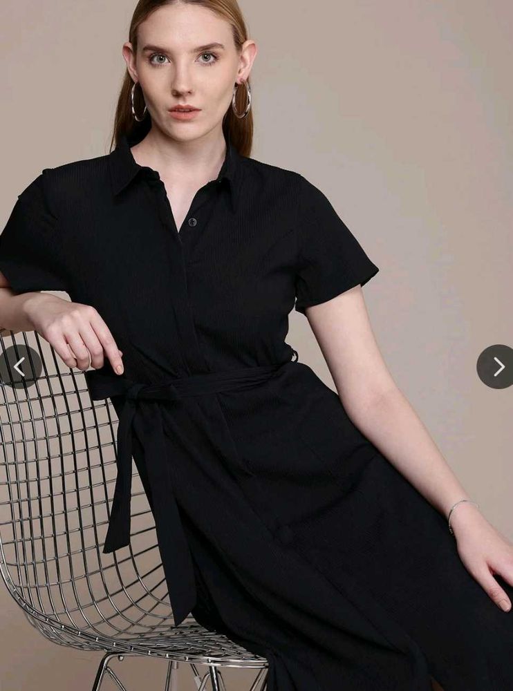 Chic Black Shirt Dress