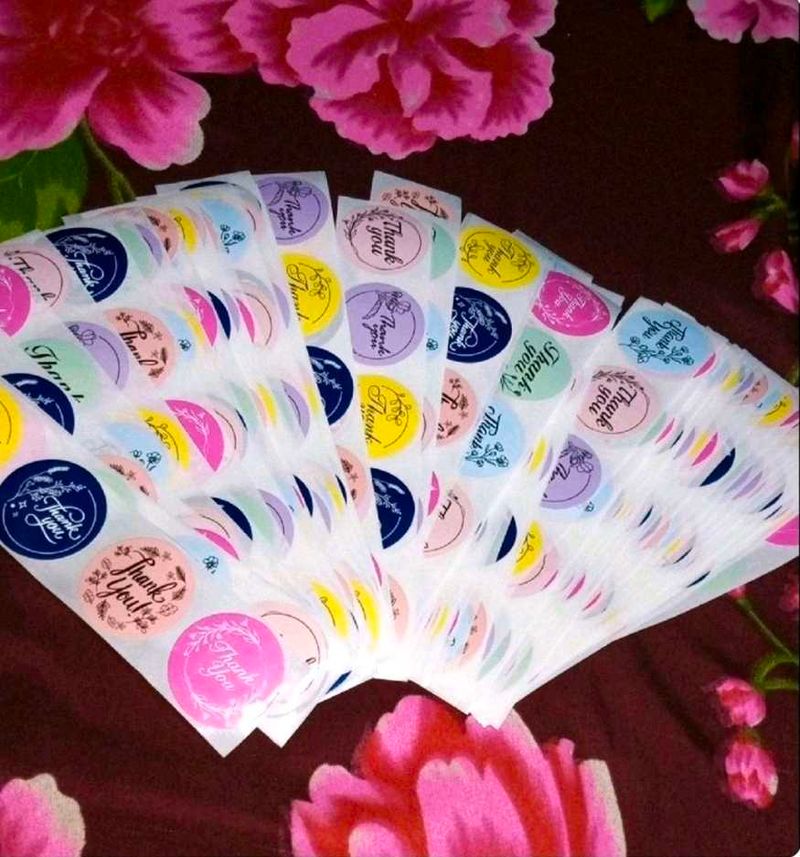 Colorful Thank You Stickers Pack 100 pcs