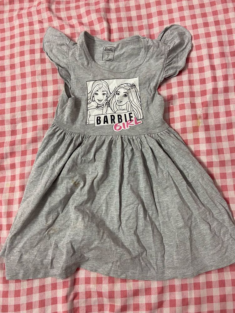 Gray Barbie Girl Dress