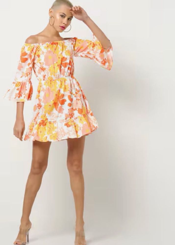 Floral Off-Shoulder Mini Dress