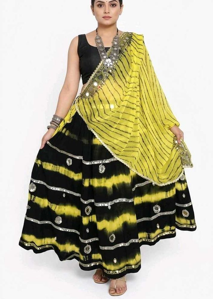 Mirror Embellished Lehenga Choli Dupatta Set