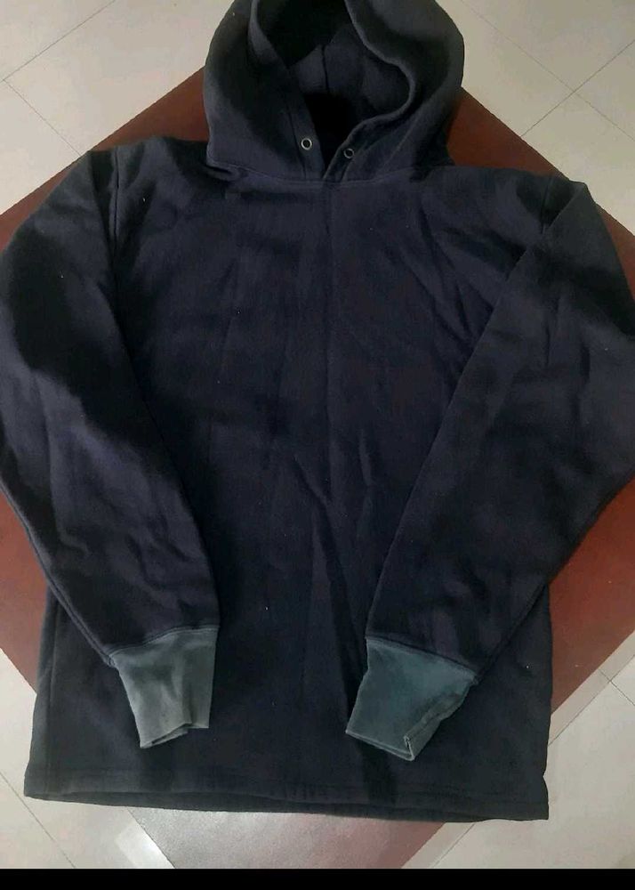 Fleece wool Black Hoodie