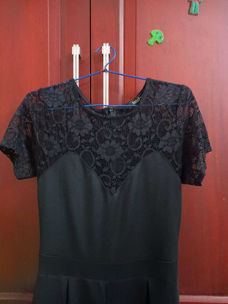 Black Lace Detail Dress