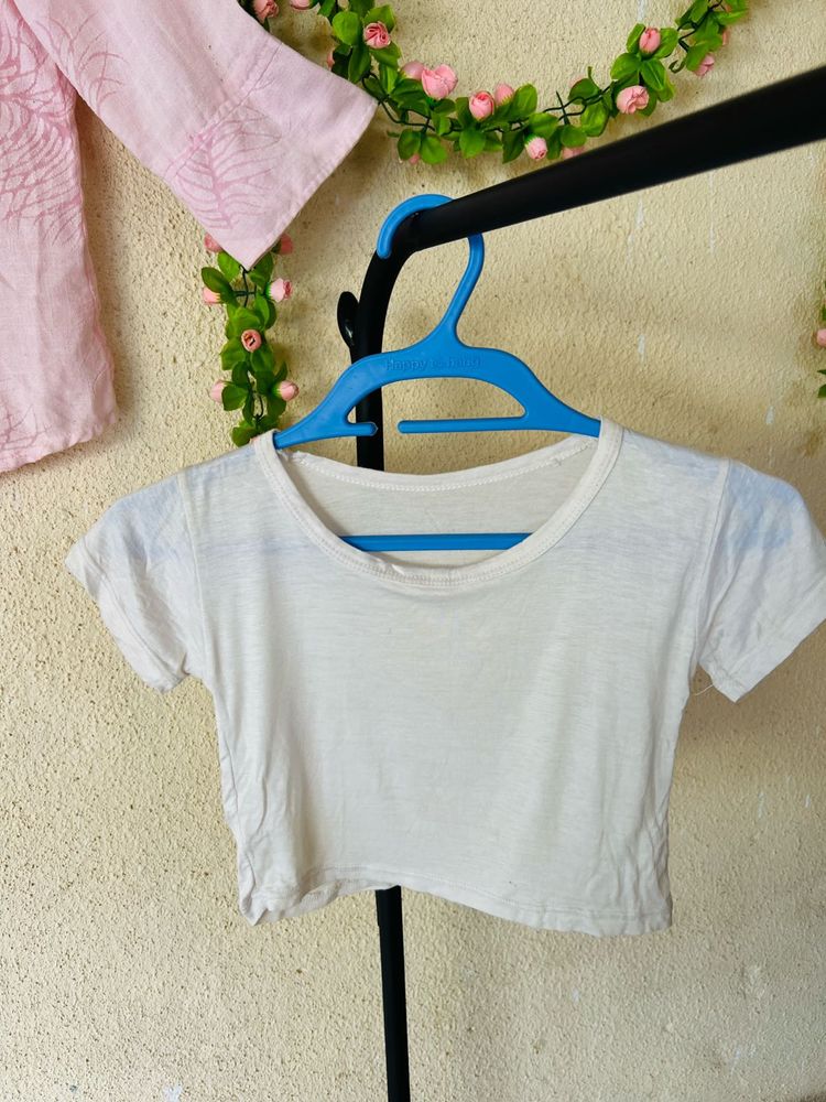 Basic White Crop Top