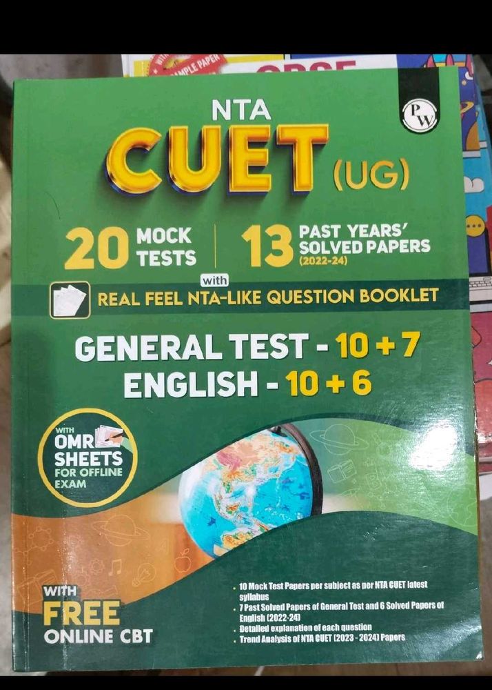 NTA CUET UG Mock Test &amp; Solved Papers Book and Eng