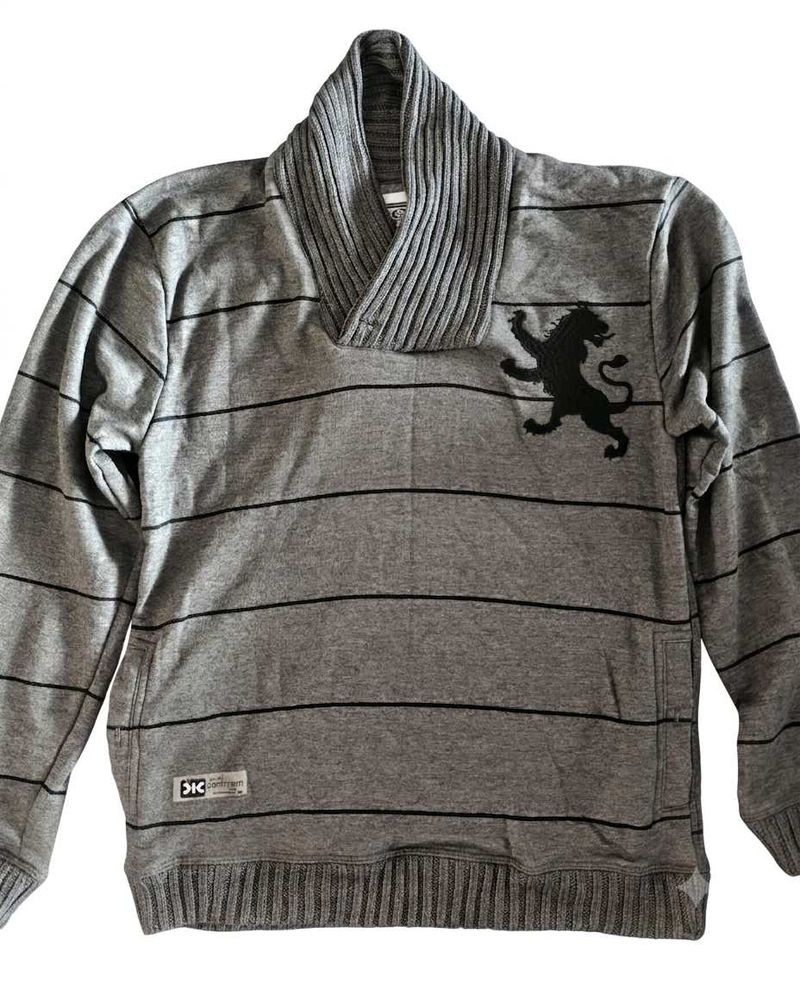 Killer Shawl-Collar Cotton Pullover / Sweater