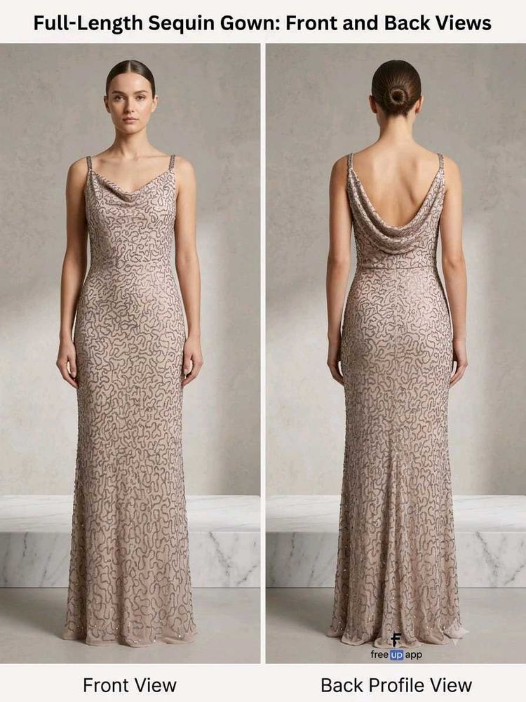 Elegant Sequin Full-Length Gown