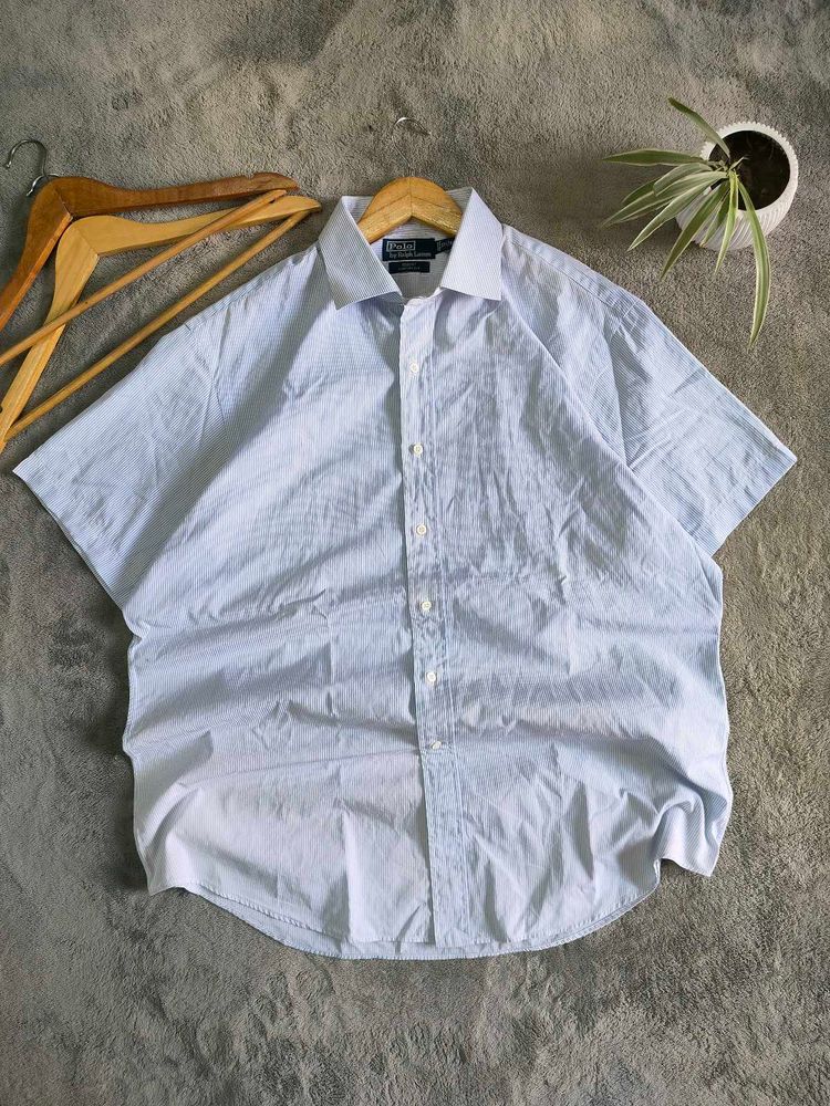 Light Blue Striped Polo Ralph Lauren Shirt