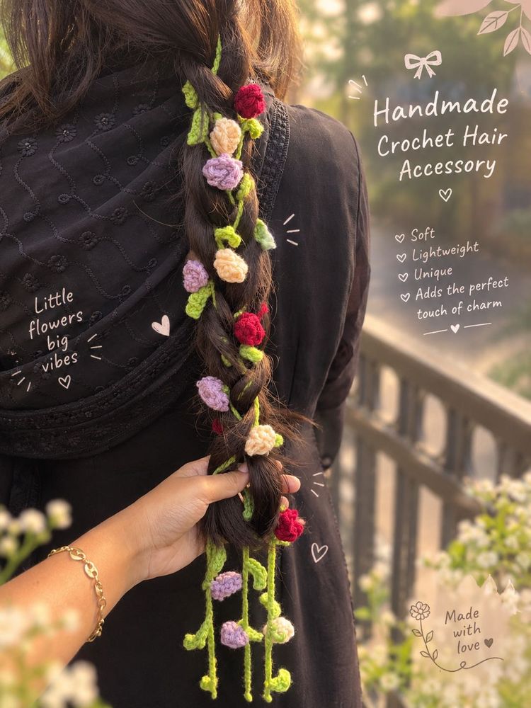 Handmade Crochet Flower Hair Accessory