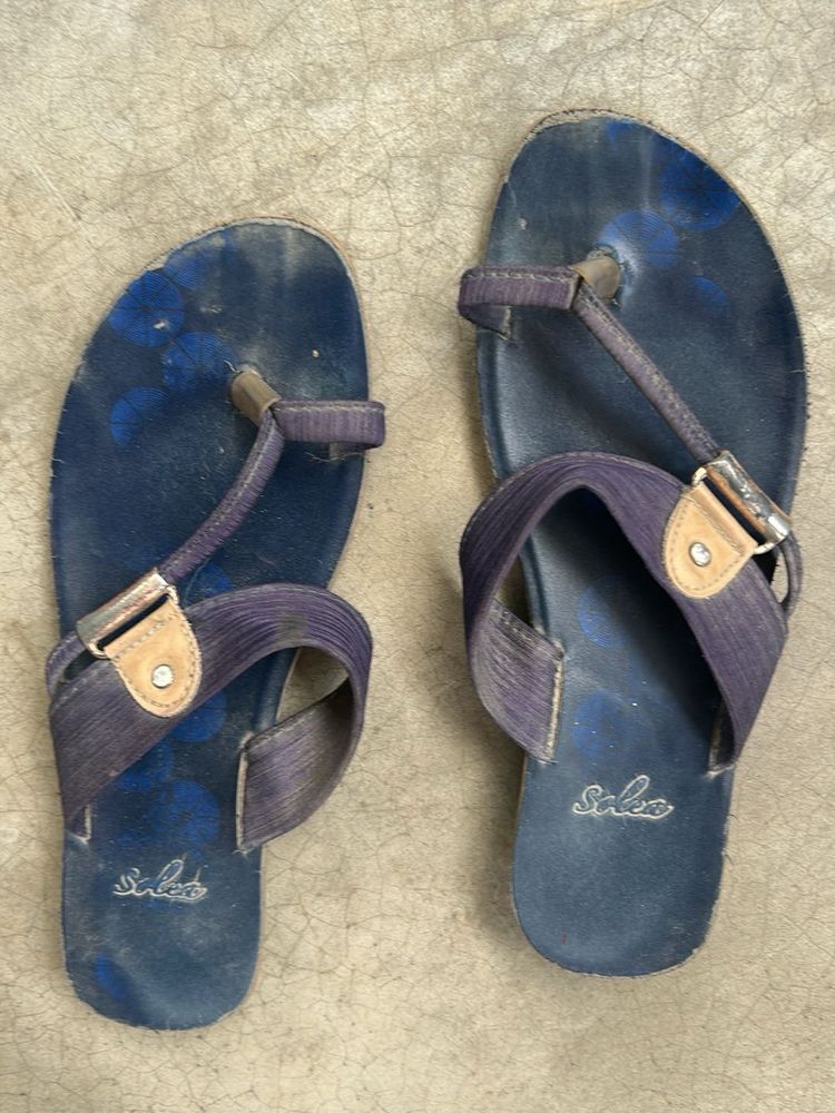 Blue Flip Flop Sandals