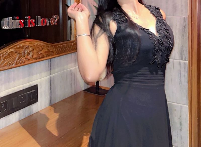 Elegant Black Embellished Dress