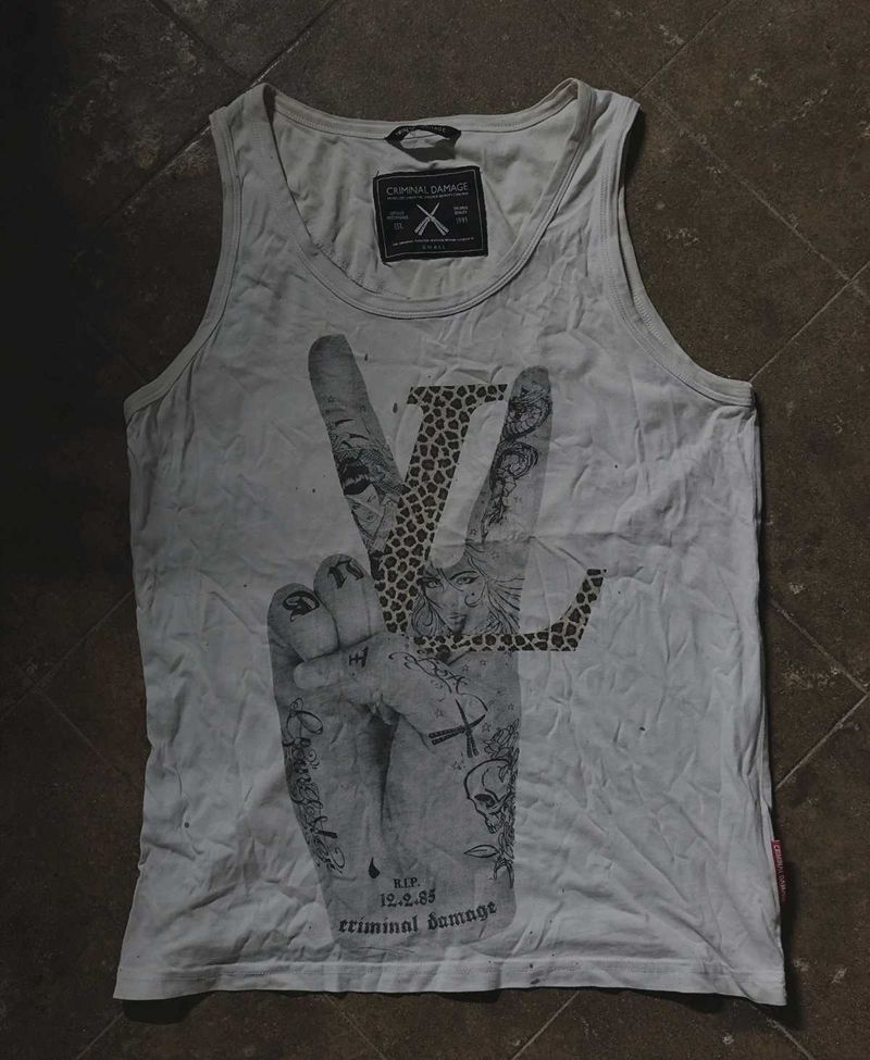 Criminal Damage Graphic Tank Top