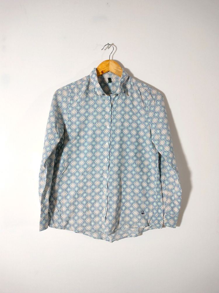 Patterned Button Down Shirt