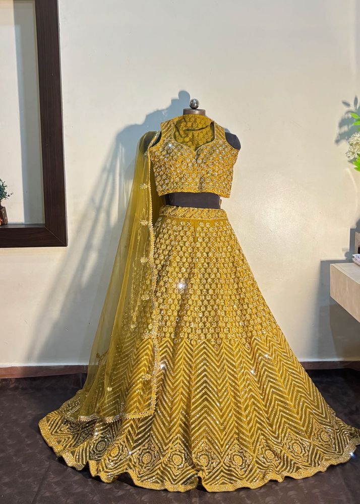 Elegant Yellow Lehenga Choli Set