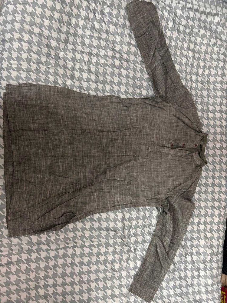 Men's Grey Kurta