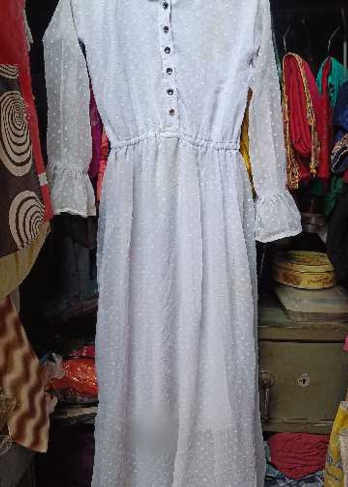 Chic White Polka Dot Dress