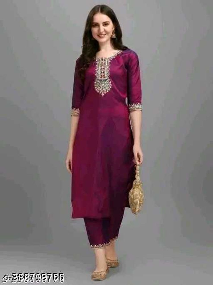 MAGENTA MAGIC  kurta set With Dopatta