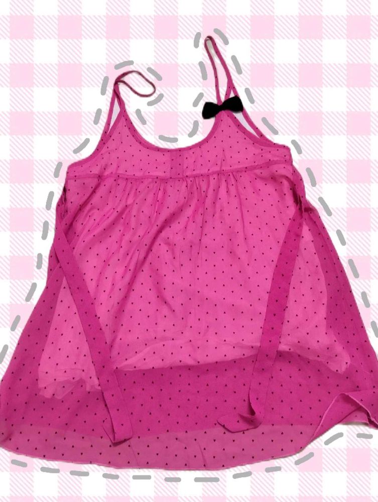 Cute Pink Polka Dot Top