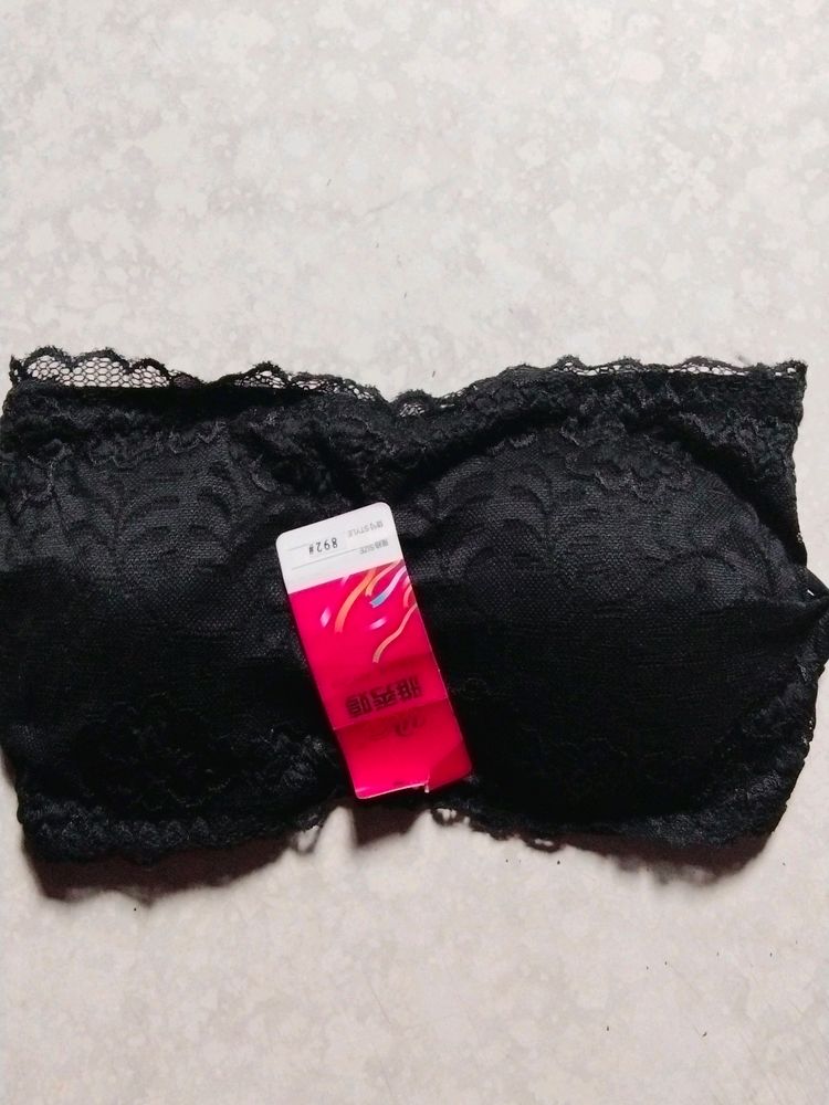 New Black Strapless Bra