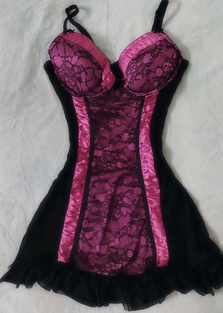 Lace Trim Lingerie Babydoll