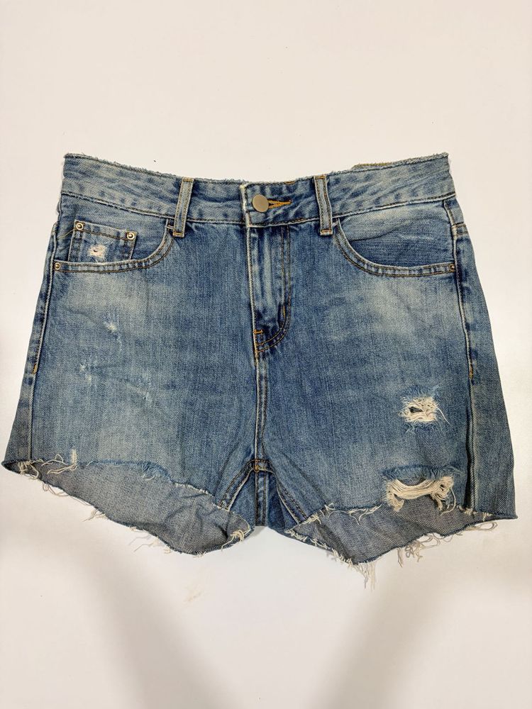 ripped Denim Shorts