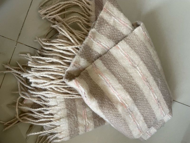 Striped Scarf with Fringe(woollen)