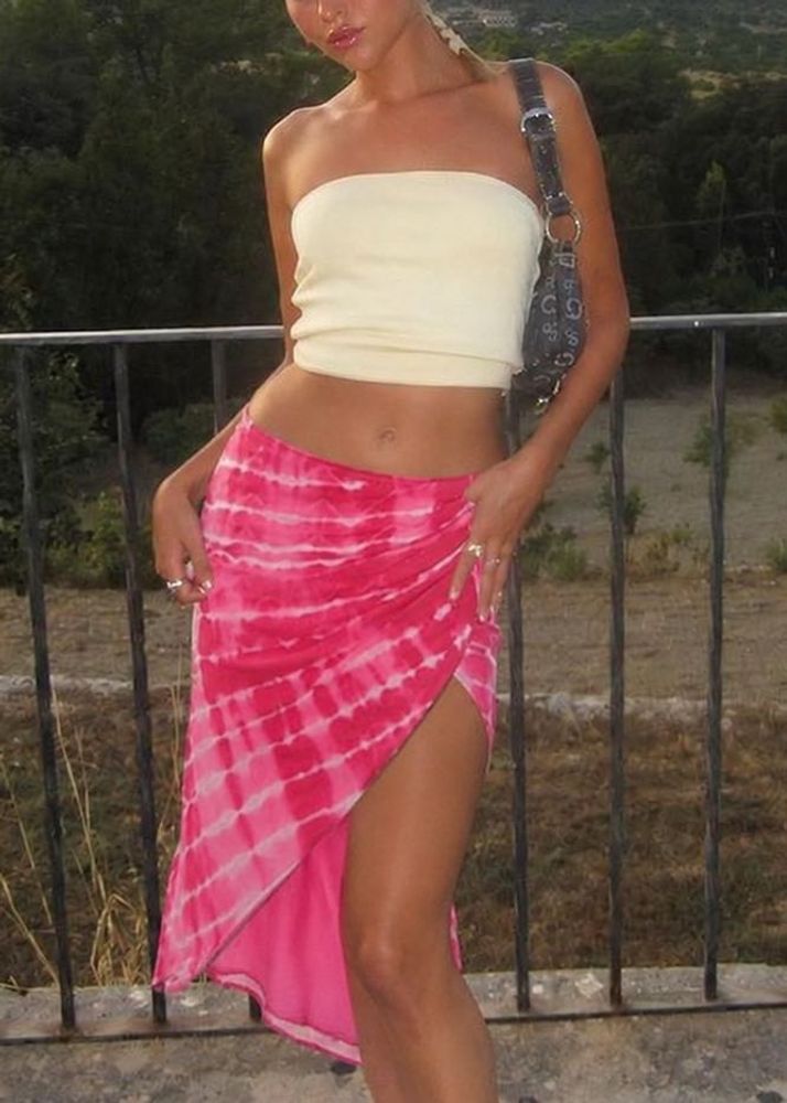 h:ours☀️Beachy🌷Tie-Dye Wrap Skirt