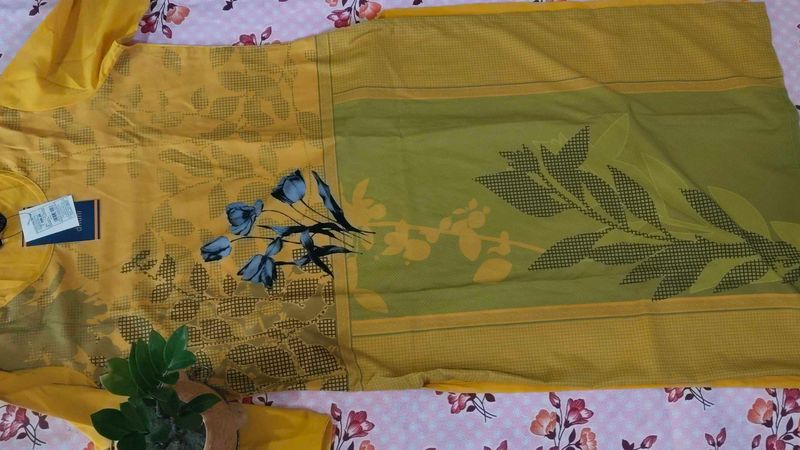 Floral Print Yellow Tunic
