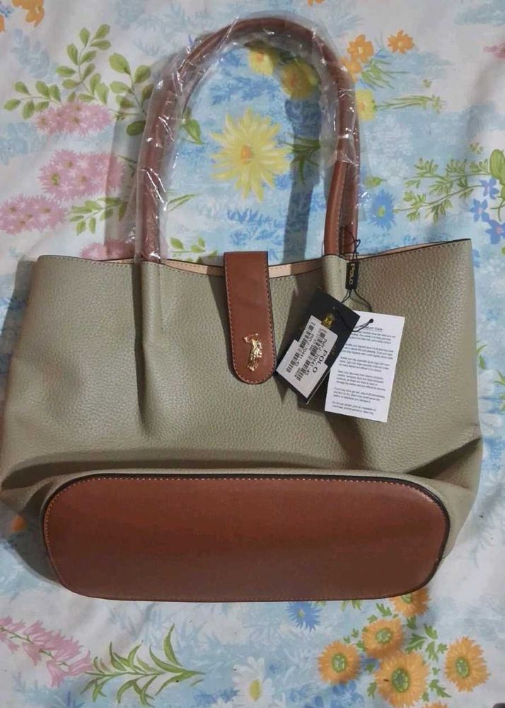 New POLO Beige Hand bag ( large size' Malaysia)