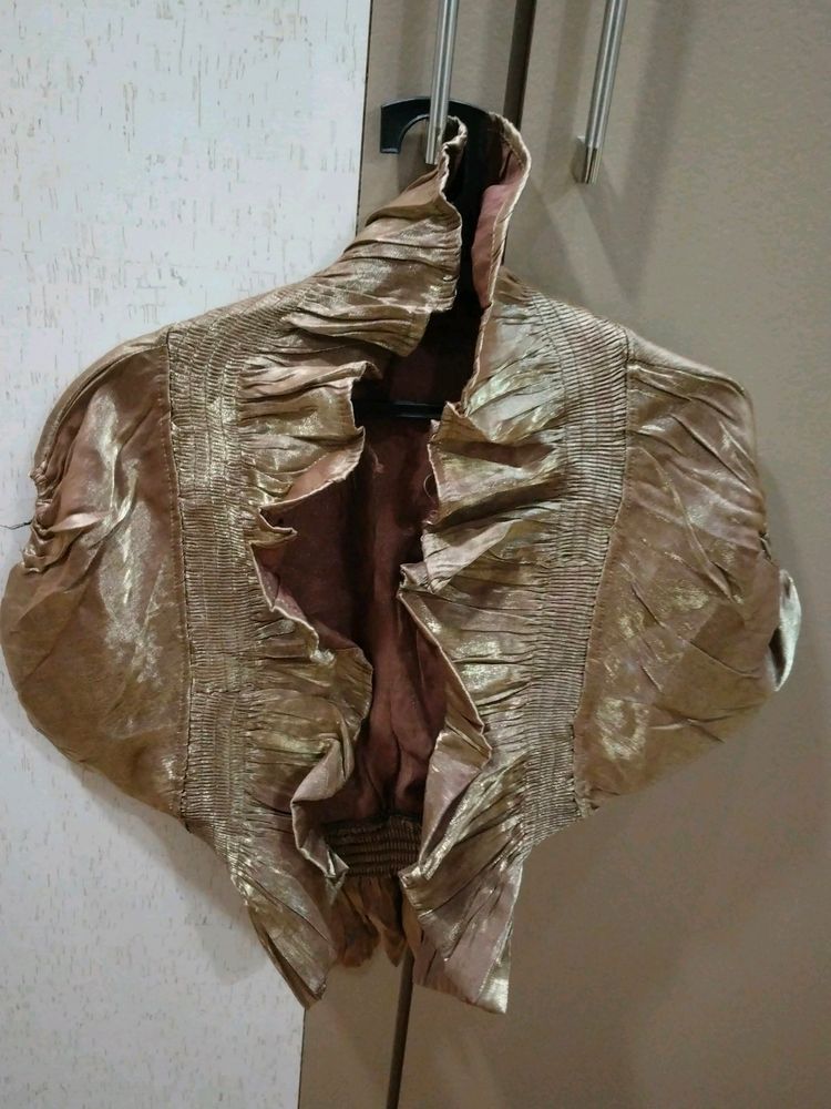 Stylish Golden Shrug (Designer Make)