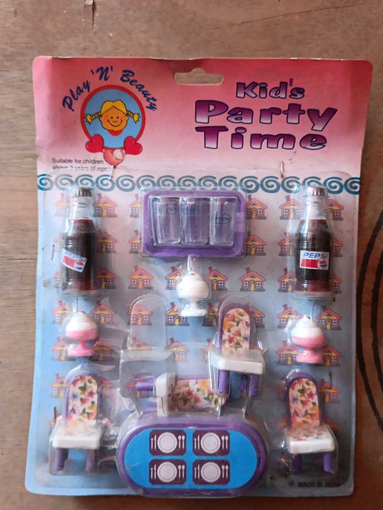 Kid's Party Time Dollhouse Furniture Set