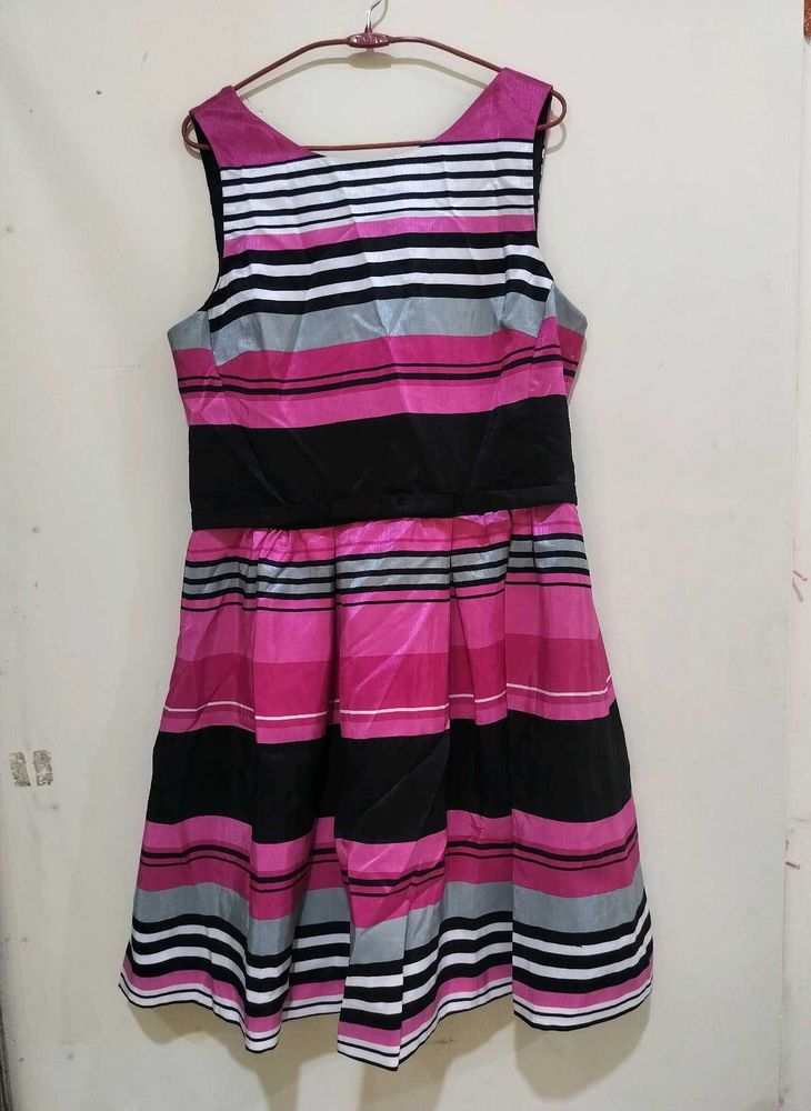 Striped Fit &amp; Flare Dress
