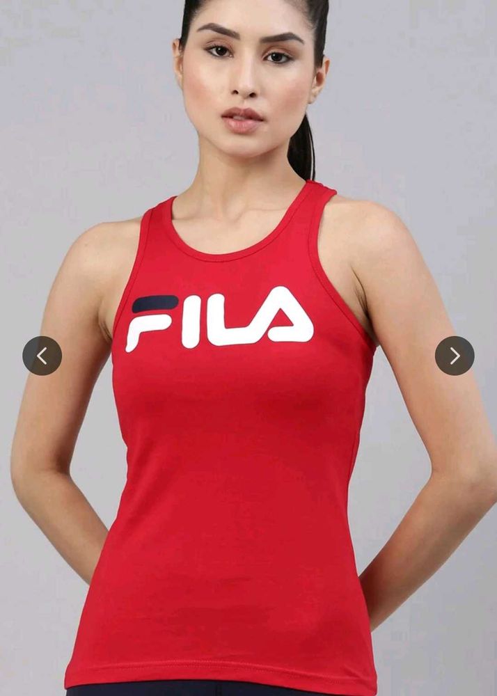 Fila Red Logo Tank Top